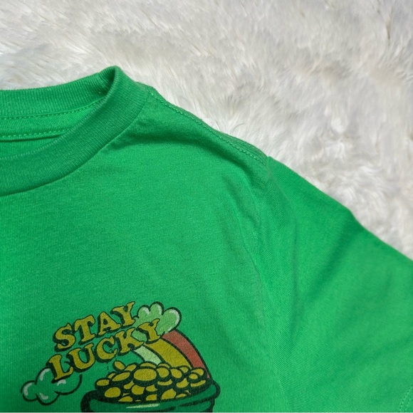 Wonder Nation St. Patrick’s Day Stay Lucky T-Shirt Green Size 7 - Picture 5 of 16